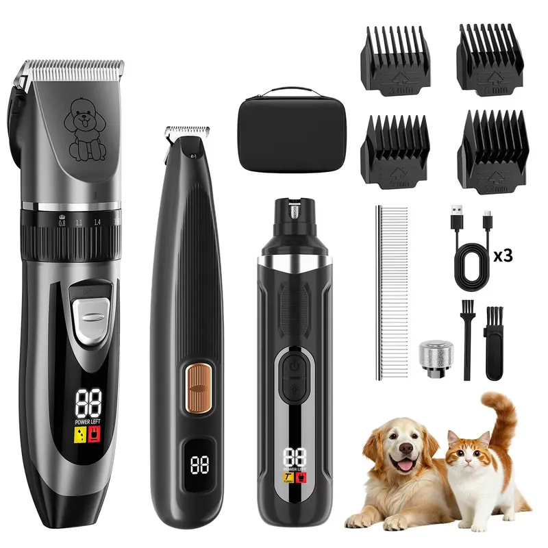 Dog Grooming Clippers - Kit de Tosquiadeira de Pelos para