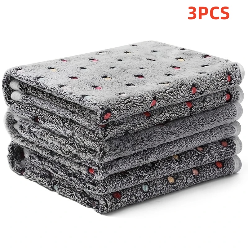 Pet Supplies Dog Food - 3 pçs macio fofo cobertor para