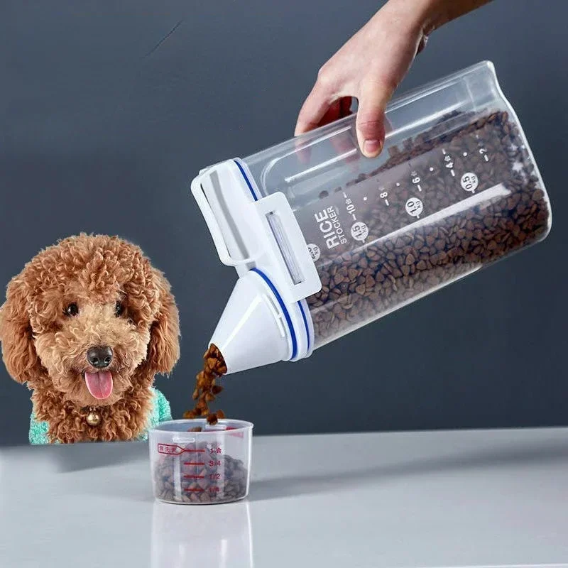 Pet Supplies Dog Food - Balde de armazenamento de plástico para
