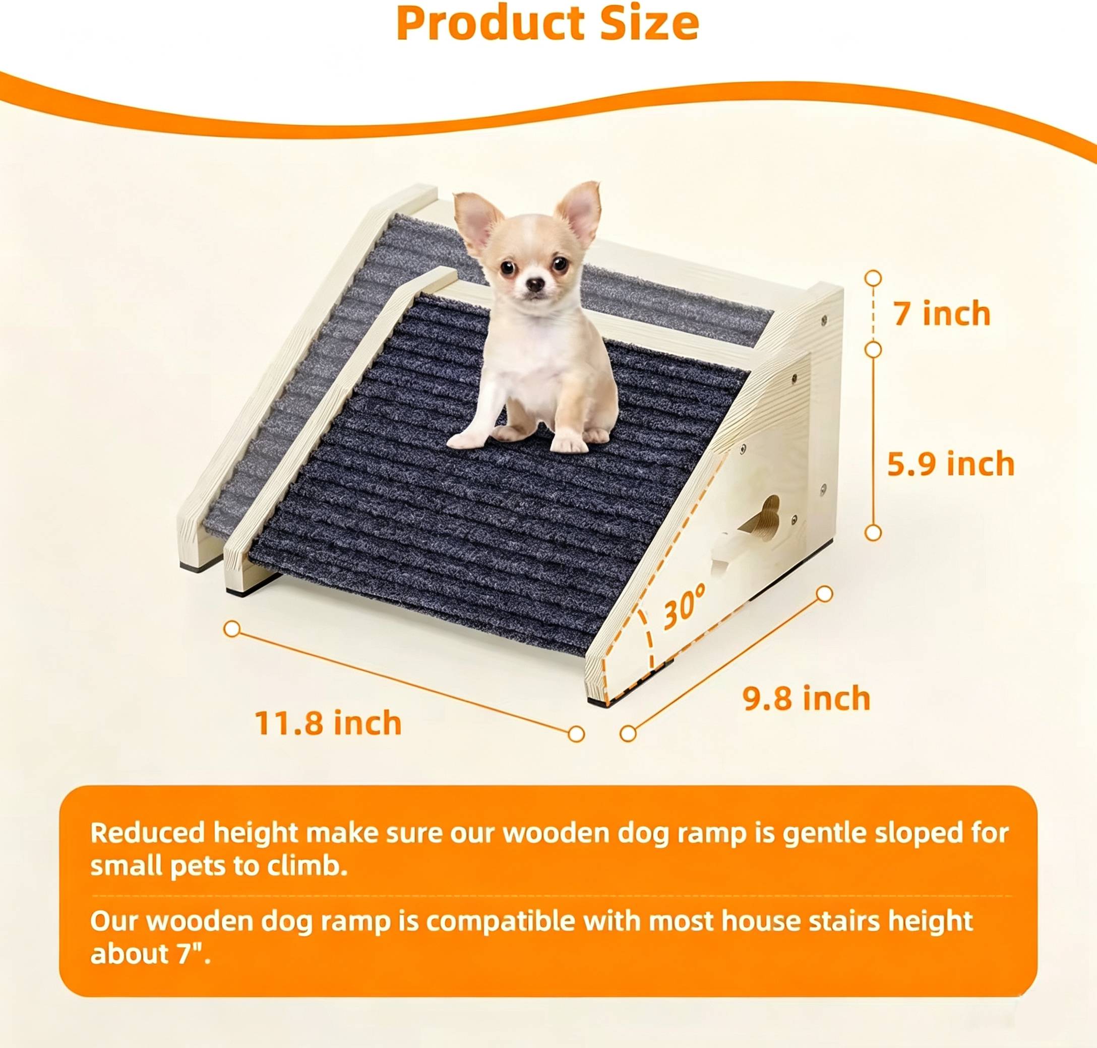 Escadas de Madeira para Cães,  - Calming Dog Bed avaliação e preço