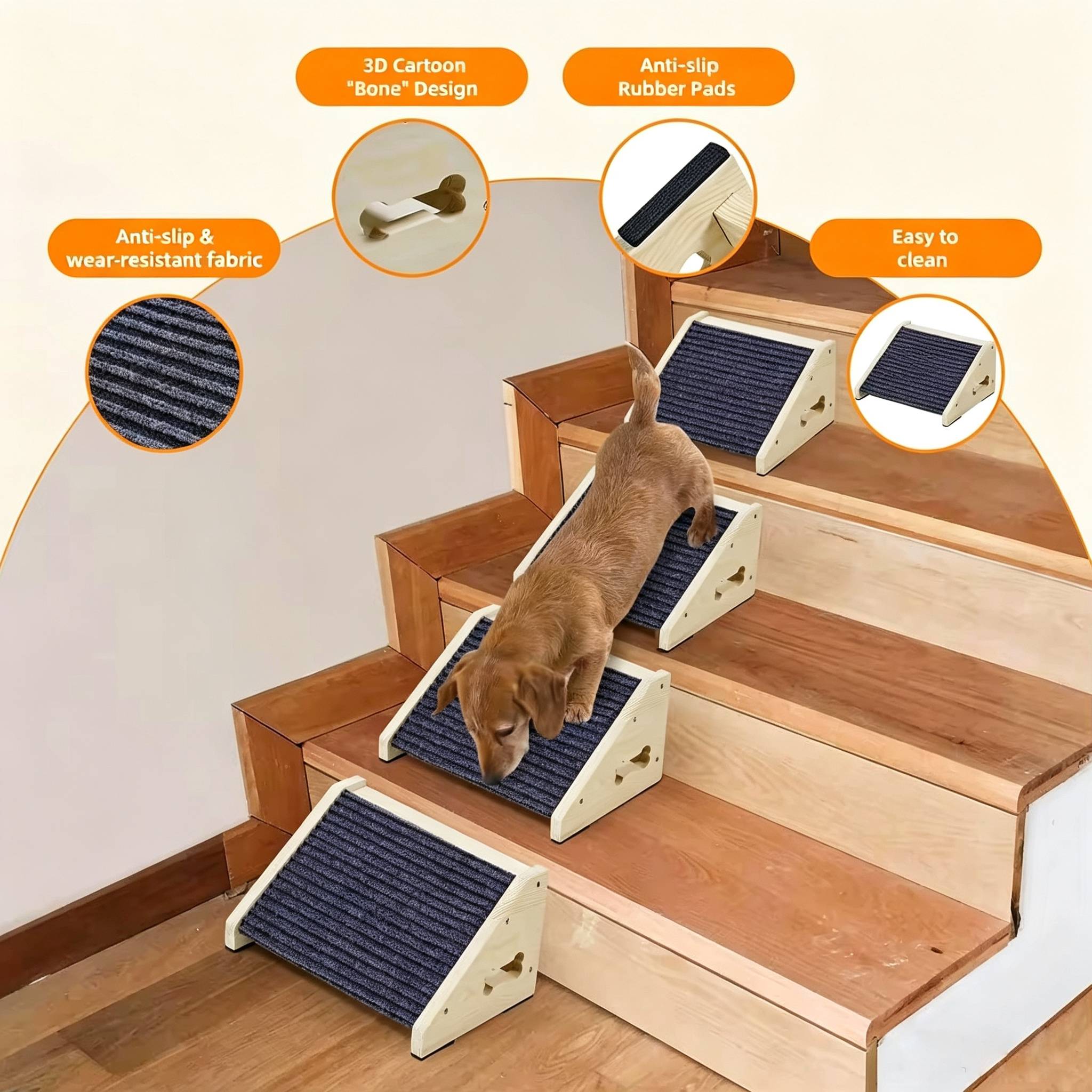 Escadas de Madeira para Cães,  - Calming Dog Bed avaliação e preço