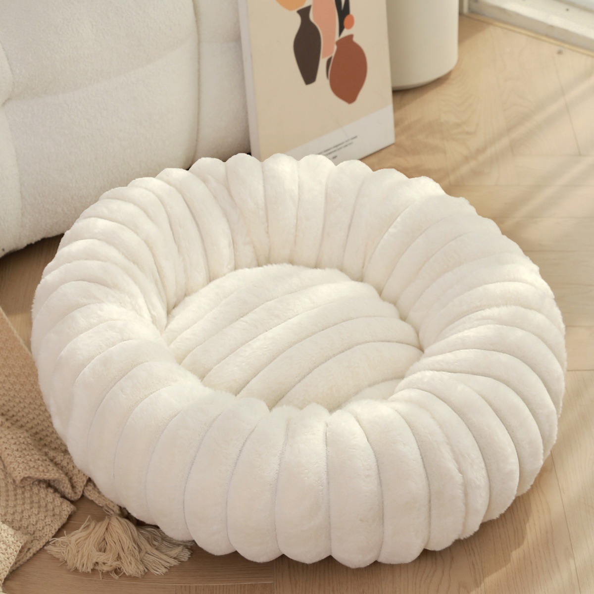 Camas fofas para cães de estim - Calming Dog Bed avaliação e preço