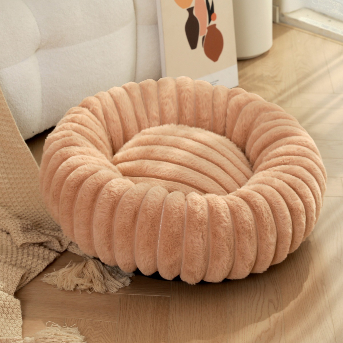 Camas fofas para cães de estim - Calming Dog Bed avaliação e preço